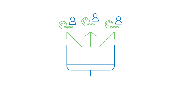 Assign different admins and managers to different domains